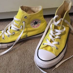 yellow high top converse